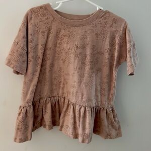 Rylee and Cru dusty pink peplum top